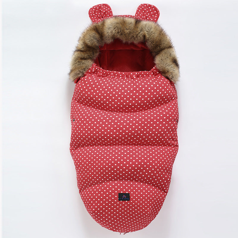 Baby Stroller Sleeping Bag & Footmuff - Red dots / 100cm - Baby Sleeping Bags