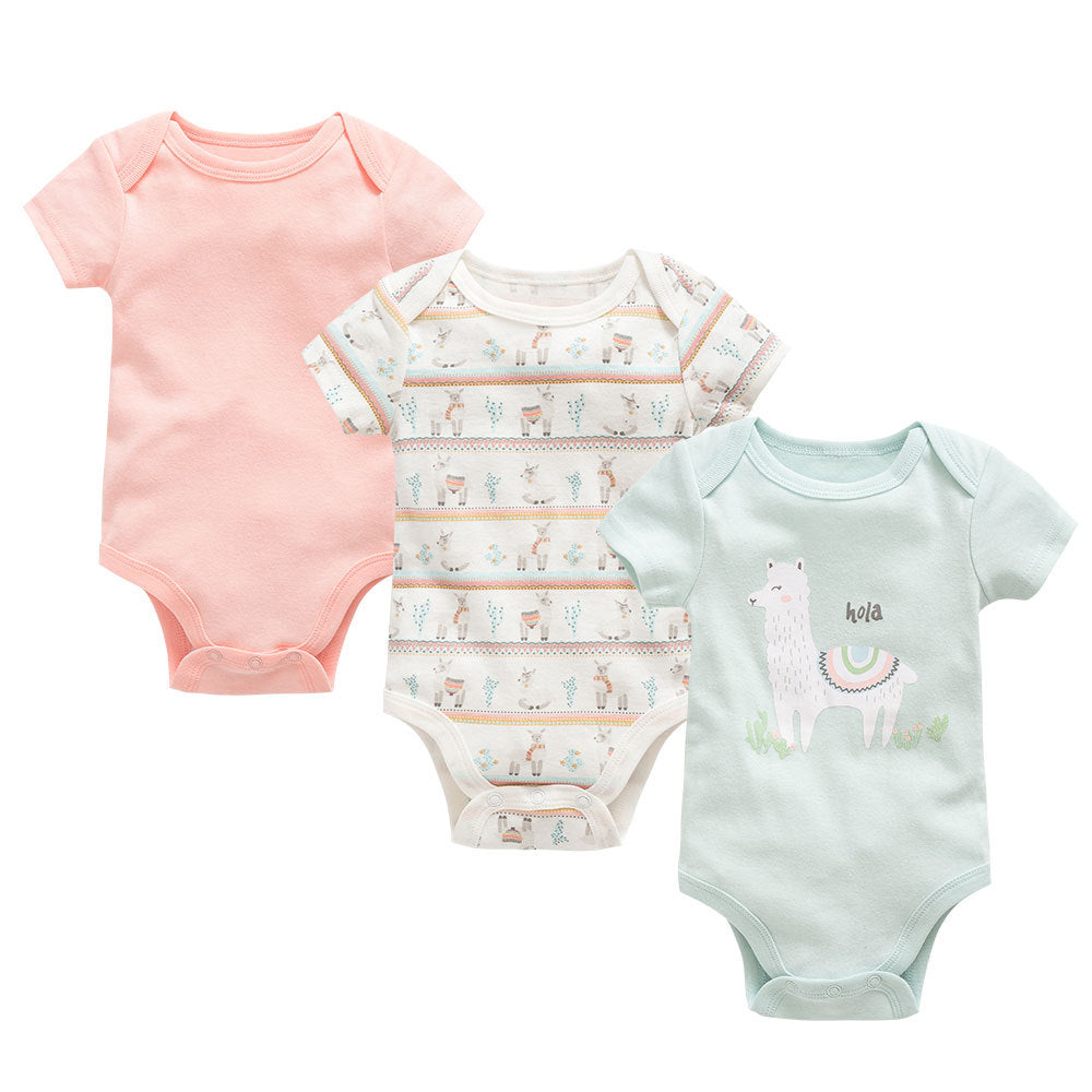 Three-piece baby clothes - Alpaca / 6 9M