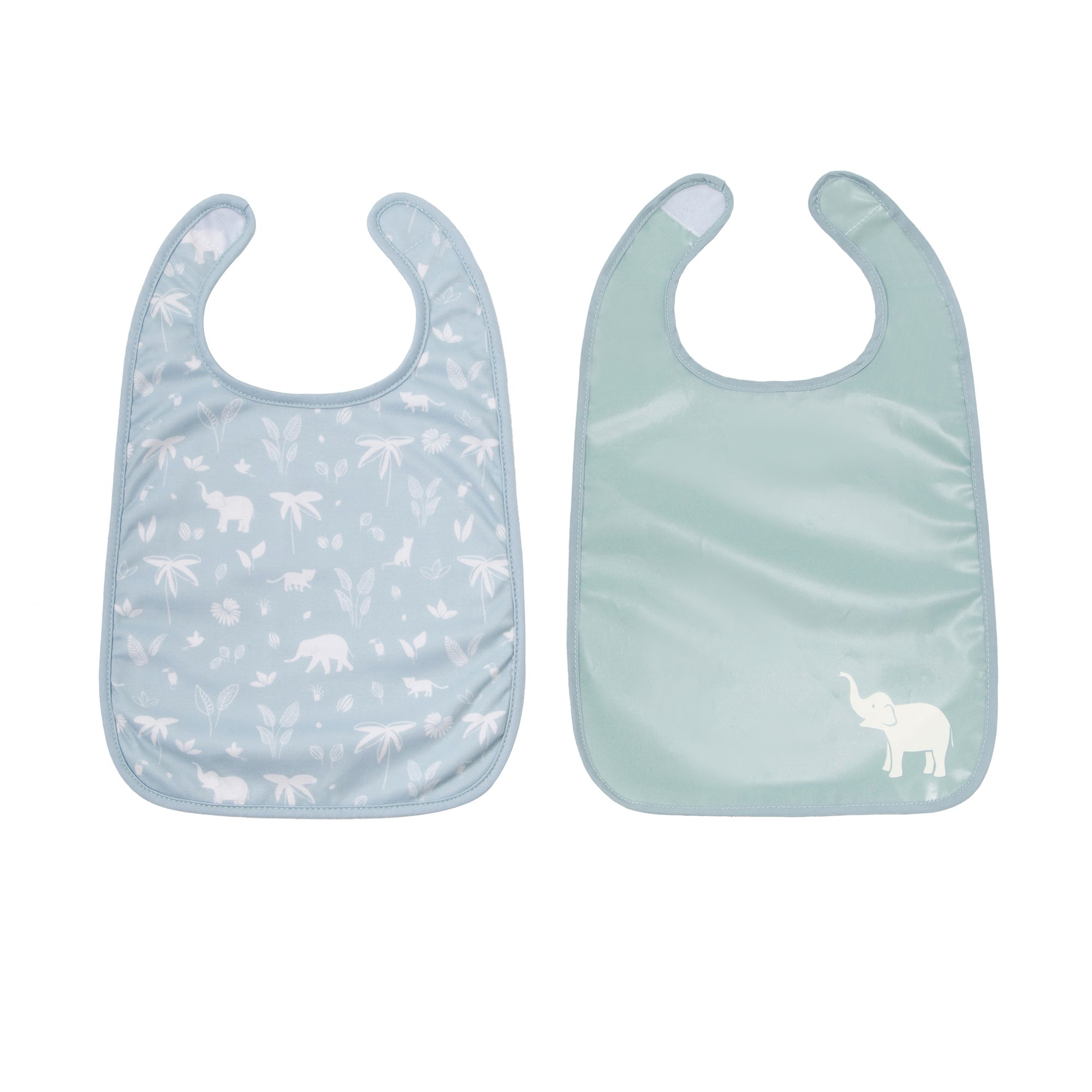 Baby to Love Cotton Jersey Bibs 2 Pack - Green Tropic - Bib / Placemat