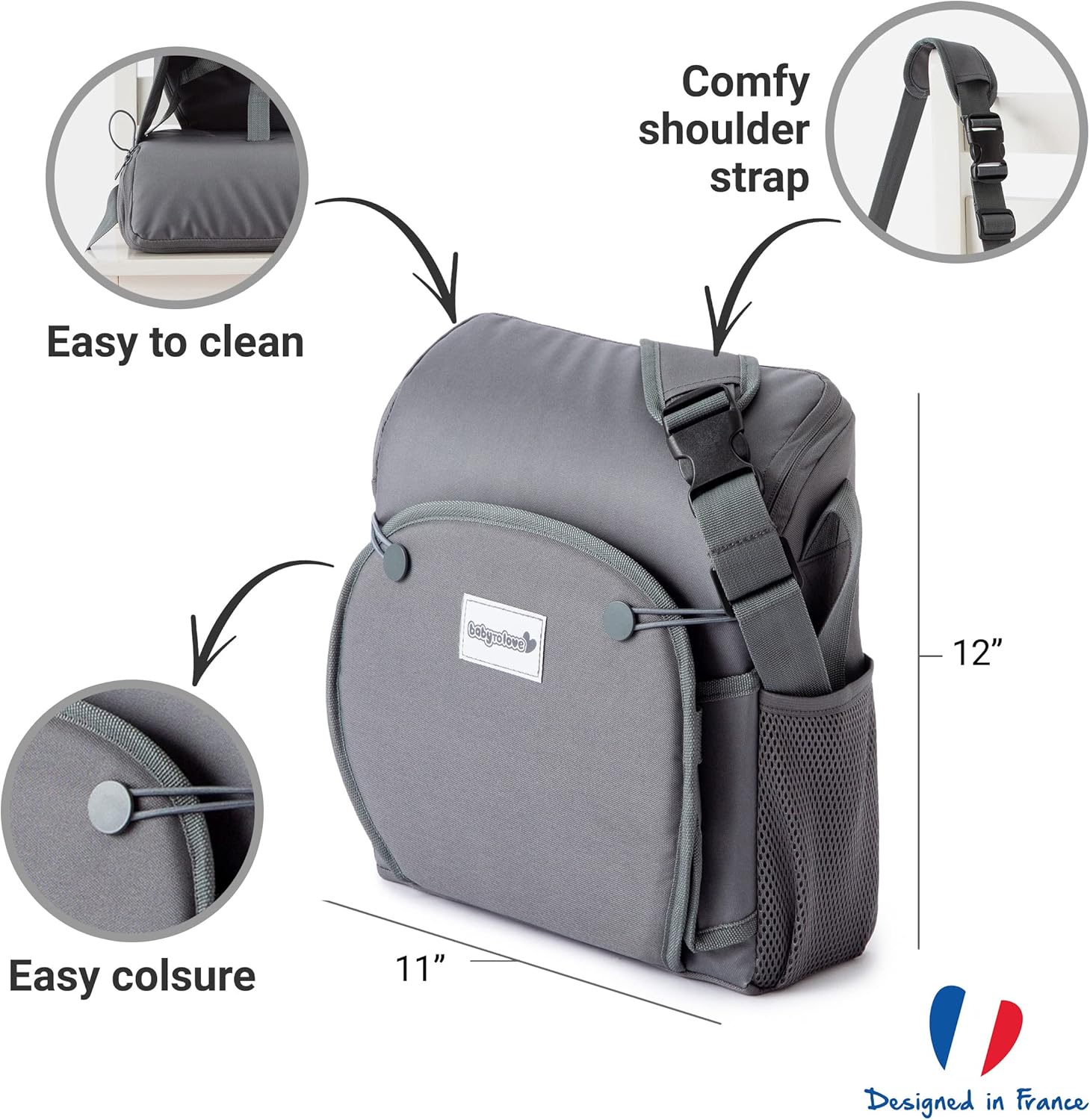 Baby to Love Travel Up Backpack Chair & Booster Seat - Anthracite - Booster Seat