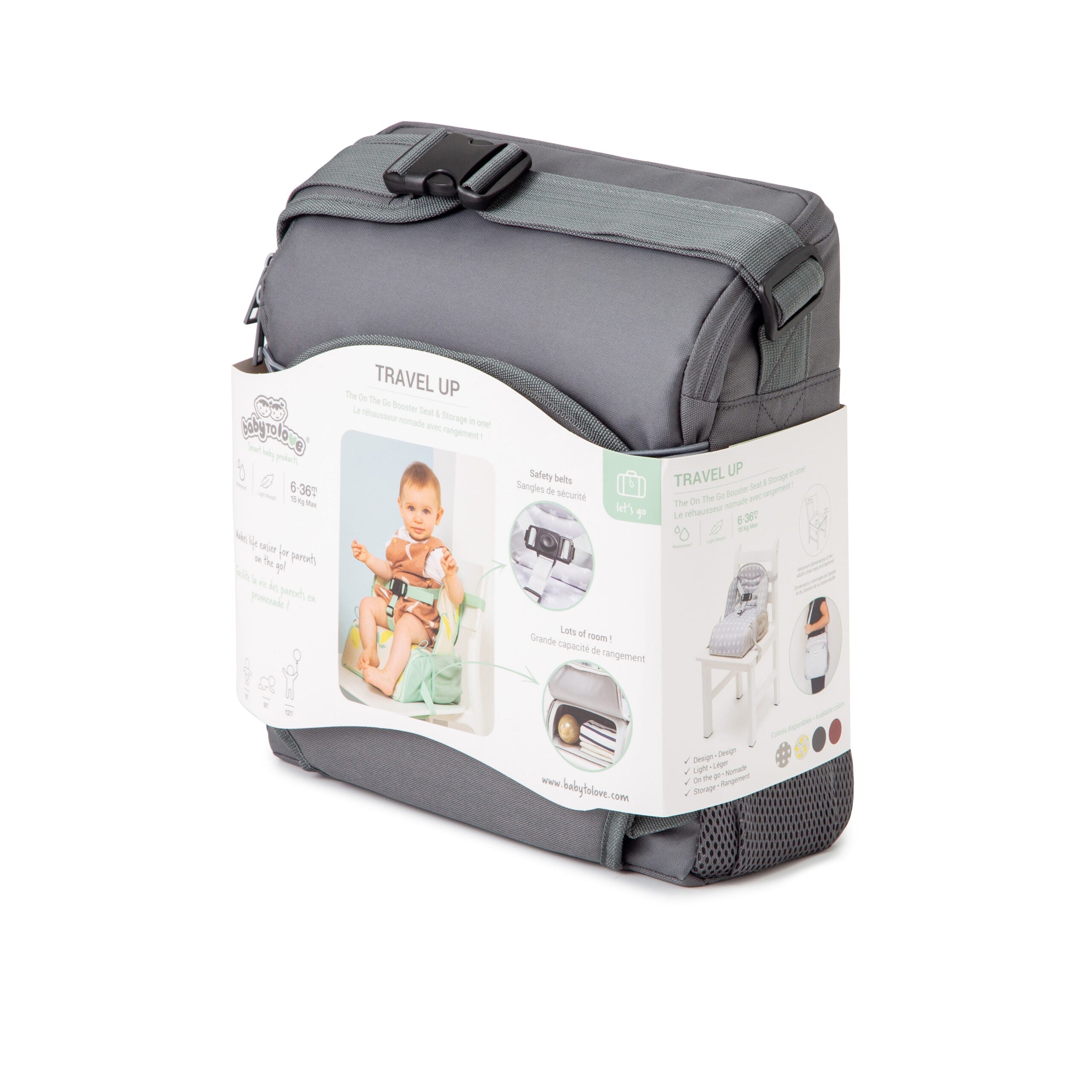 Baby to Love Travel Up Backpack Chair & Booster Seat - Anthracite - Booster Seat