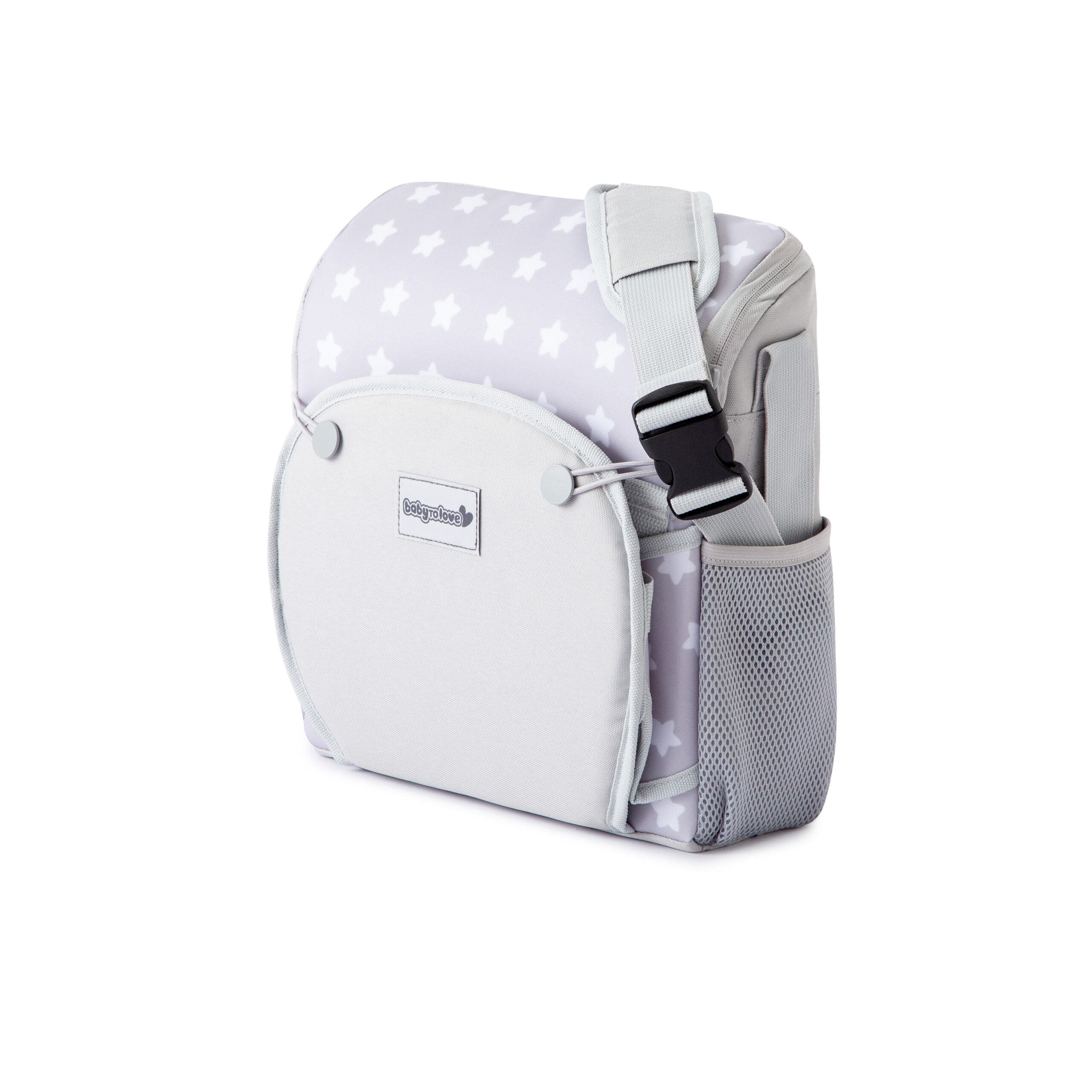 Baby to Love Travel Up Backpack Chair & Booster Seat - White Stars - Booster Seat