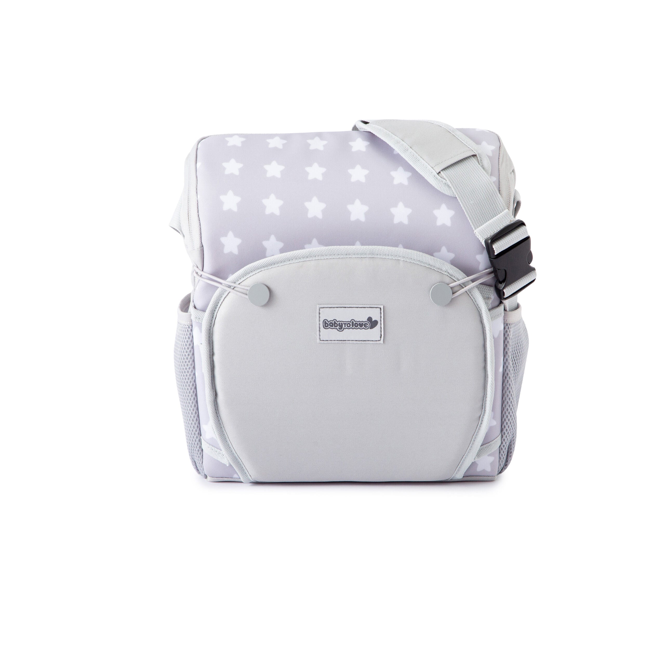 Baby to Love Travel Up Backpack Chair & Booster Seat - White Stars - Booster Seat