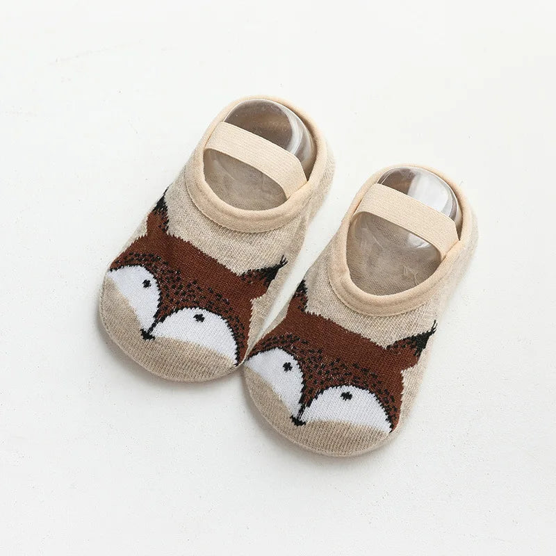Spring Anti Slip Baby Socks Toddler Kids Floor Socks with Rubber Soles Autumn Newborn Baby Boy Girl Cartoon Cute Ball