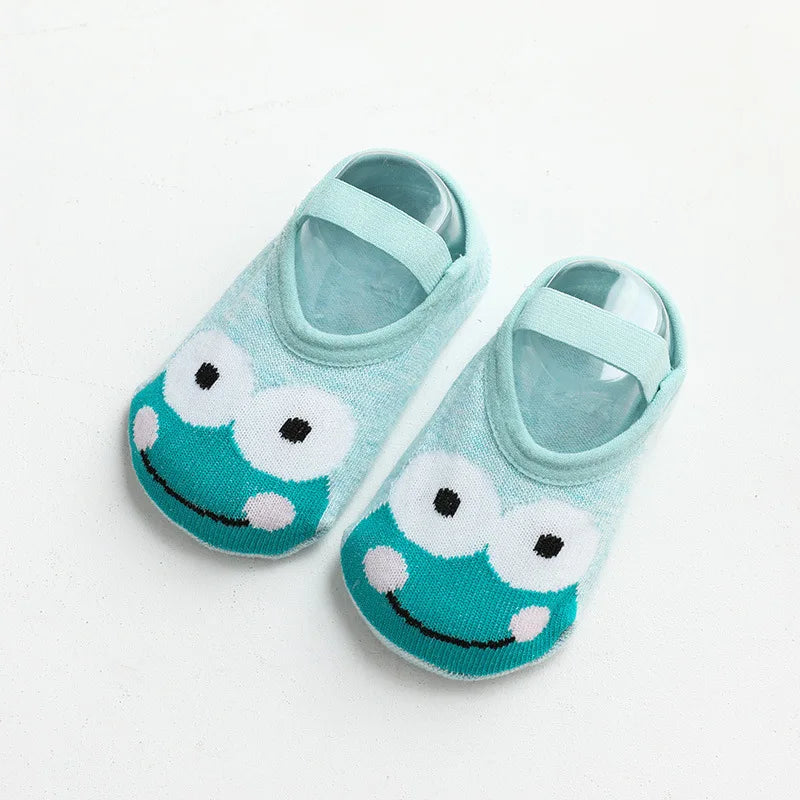 Spring Anti Slip Baby Socks Toddler Kids Floor Socks with Rubber Soles Autumn Newborn Baby Boy Girl Cartoon Cute Ball