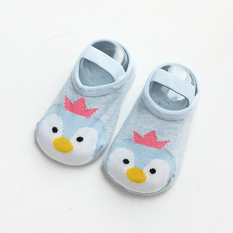 Spring Anti Slip Baby Socks Toddler Kids Floor Socks with Rubber Soles Autumn Newborn Baby Boy Girl Cartoon Cute Ball