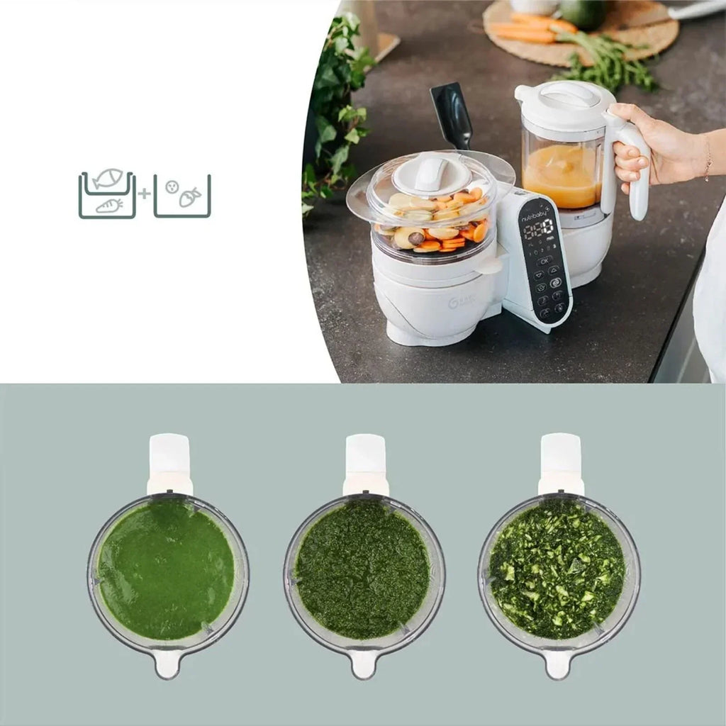 Babymoov Nutribaby (+) 6-in-1 Baby Food Maker - Mineral - Steamers & Blenders & Warmers