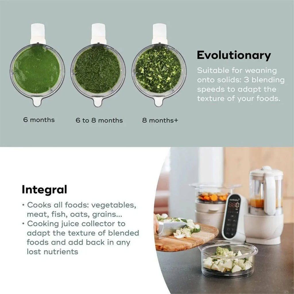 Babymoov Nutribaby (+) 6-in-1 Baby Food Maker - Mineral - Steamers & Blenders & Warmers