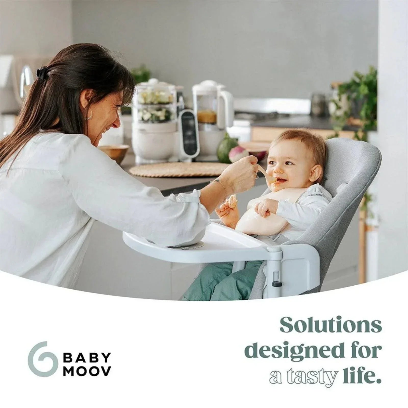 Babymoov Nutribaby (+) 6-in-1 Baby Food Maker - Mineral - Steamers & Blenders & Warmers
