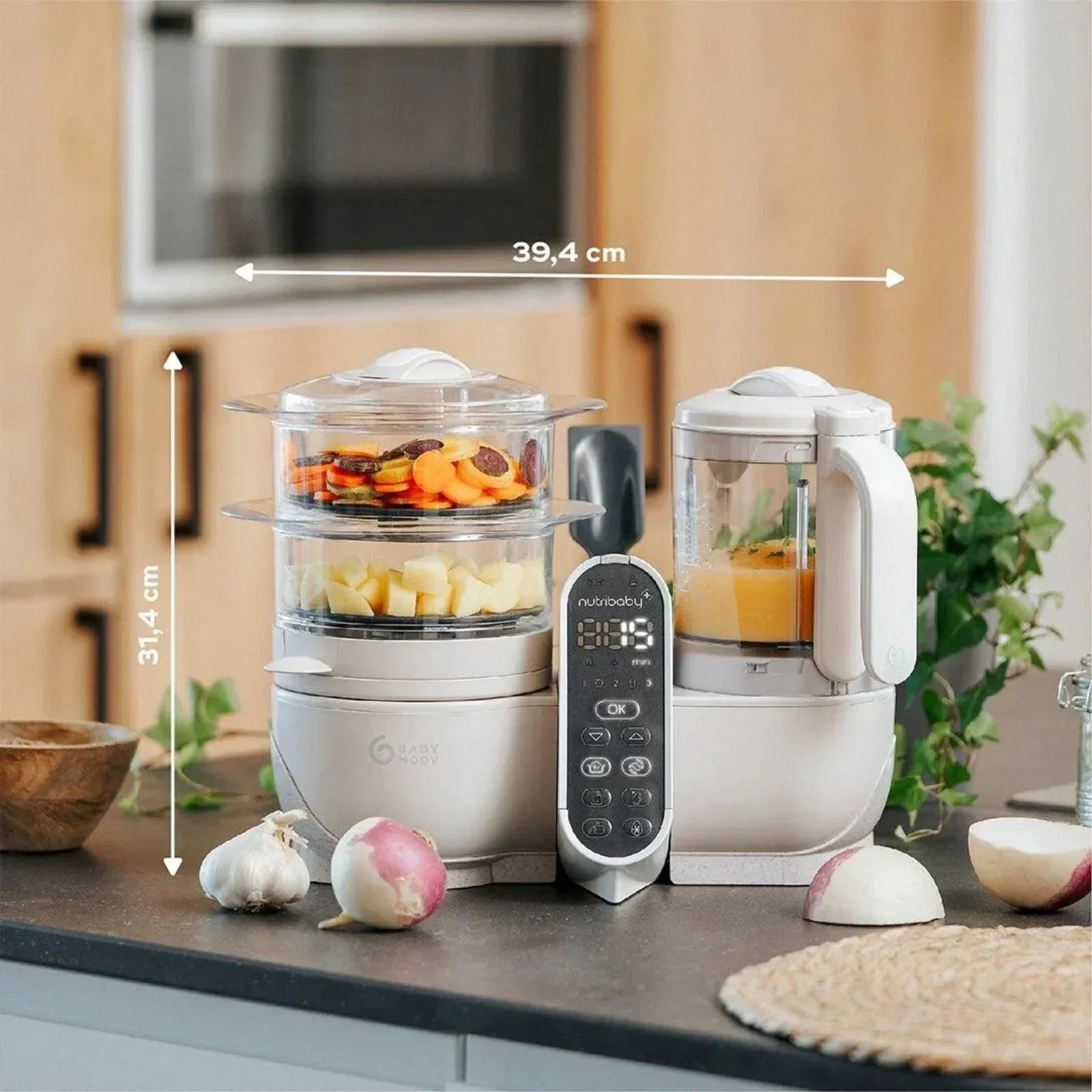 Babymoov Nutribaby (+) 6-in-1 Baby Food Maker - Mineral - Steamers & Blenders & Warmers