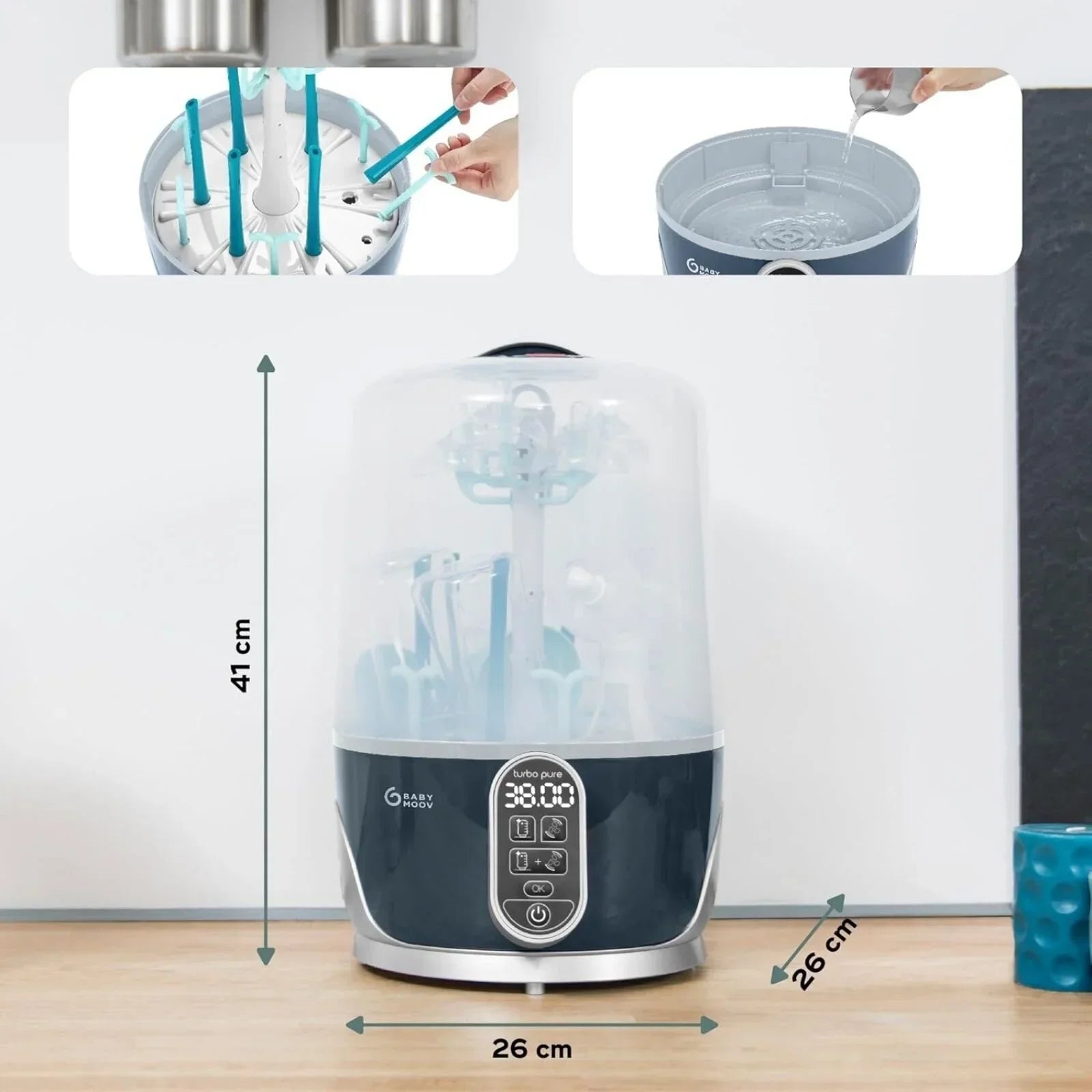 Babymoov Turbo Pure 3-in-1 Steriliser & Dryer & Purified Bottle Storage - Steriliser Units