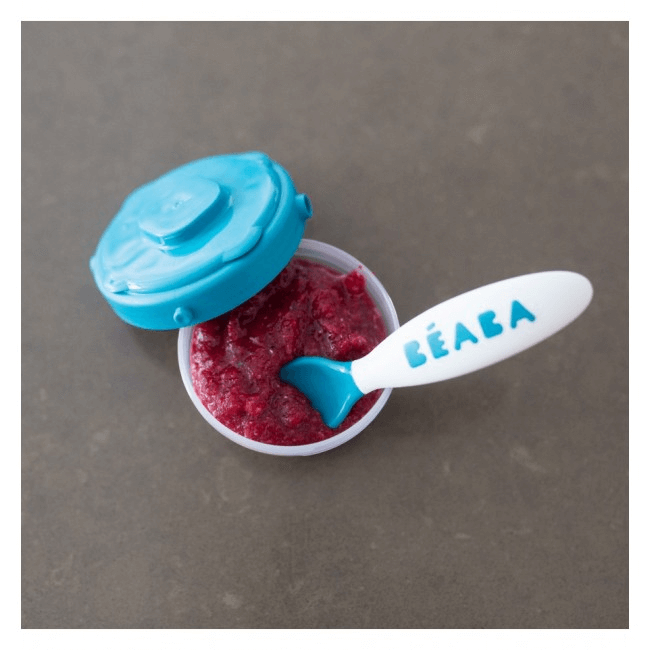 Beaba Set of 6 Food Conservation Storage Jars 60ml & 120ml – Blue/Neon - Food Container / Lunchbox