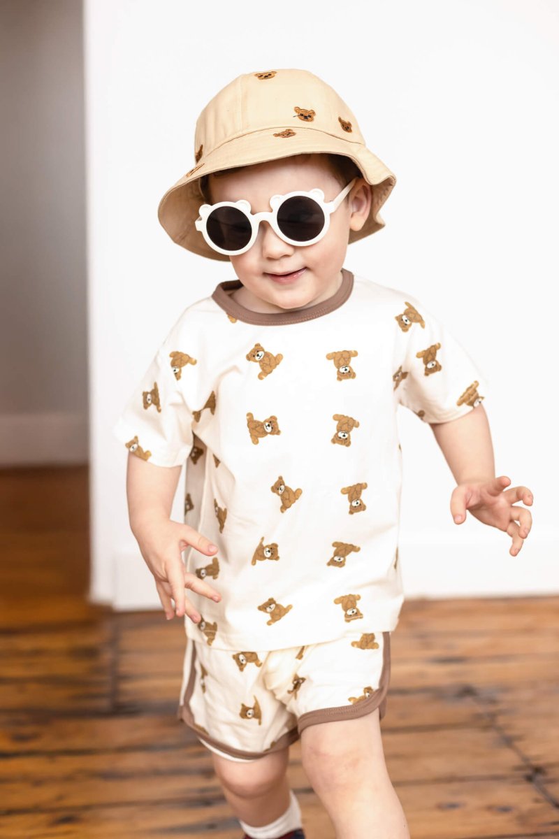 Bear 2 Piece T-Shirt & Shorts Set - Outfit Sets