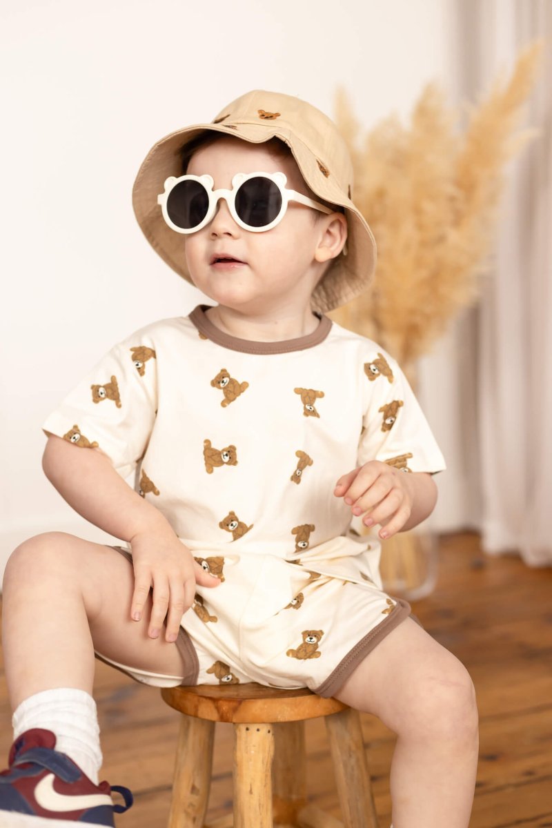 Bear 2 Piece T-Shirt & Shorts Set - Outfit Sets