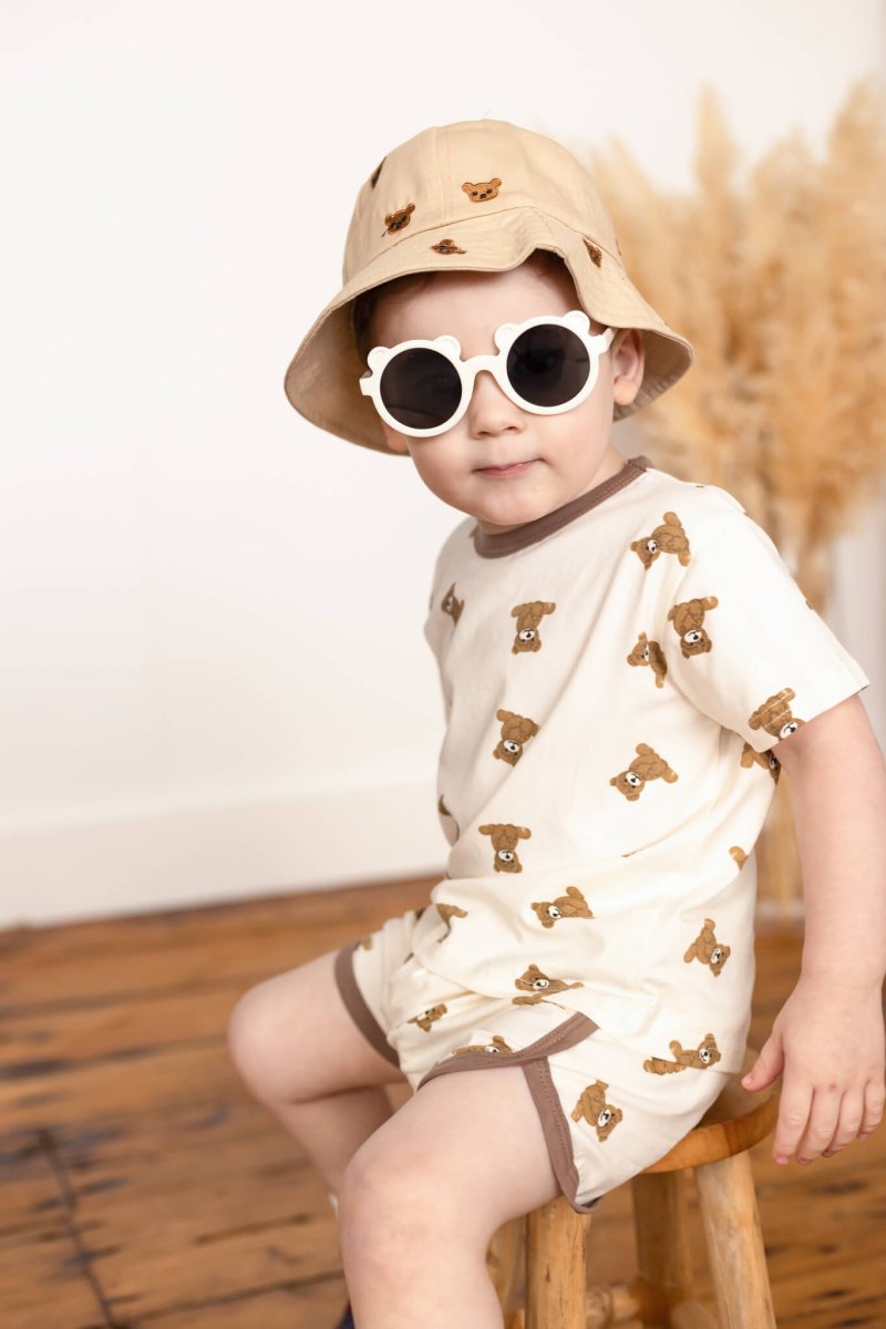 Bear 2 Piece T-Shirt & Shorts Set - Outfit Sets