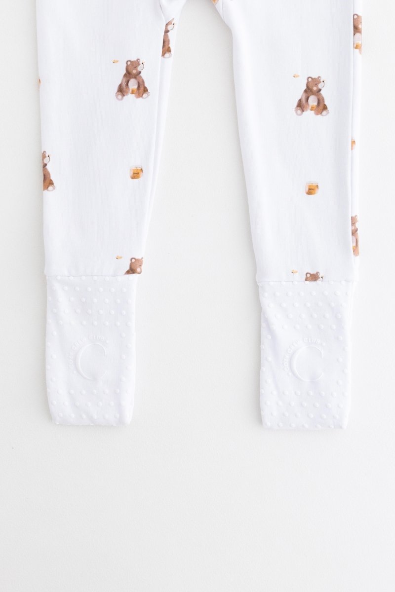 Bear Cotton Zip Sleepsuit One Piece - Sleepsuits