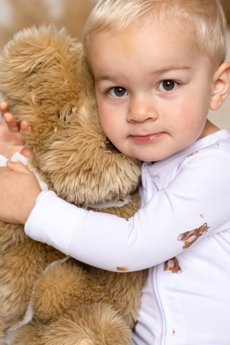 Bear Cotton Zip Sleepsuit One Piece - Sleepsuits