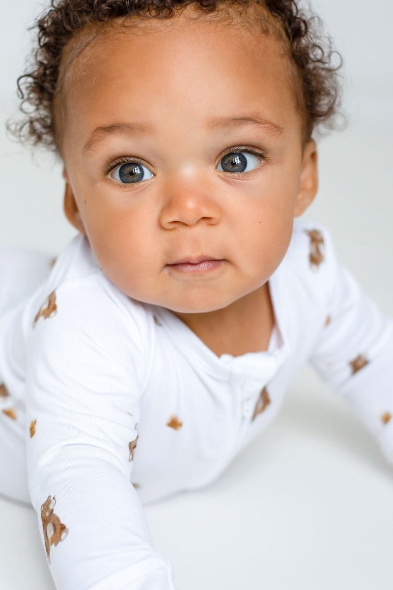 Bear Cotton Zip Sleepsuit One Piece - Sleepsuits