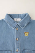 Bear Denim Piece Light or Dark Denim - Light Denim / 0-6 M - Rompers