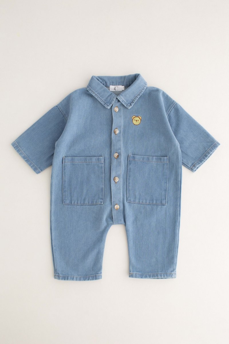 Bear Denim Piece Light or Dark Denim - Rompers