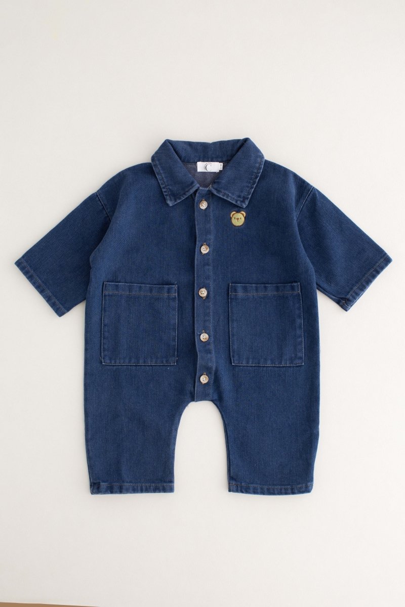 Bear Denim Piece Light or Dark Denim - Rompers
