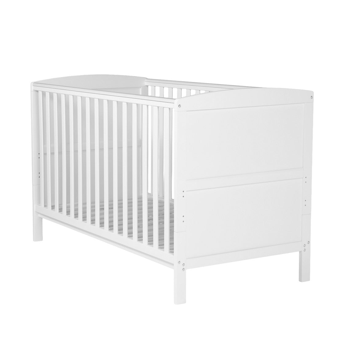 Bebe & Beyond Dreamer Cot Bed, Wardrobe & Changer Three Piece Nursery Furniture Set - White