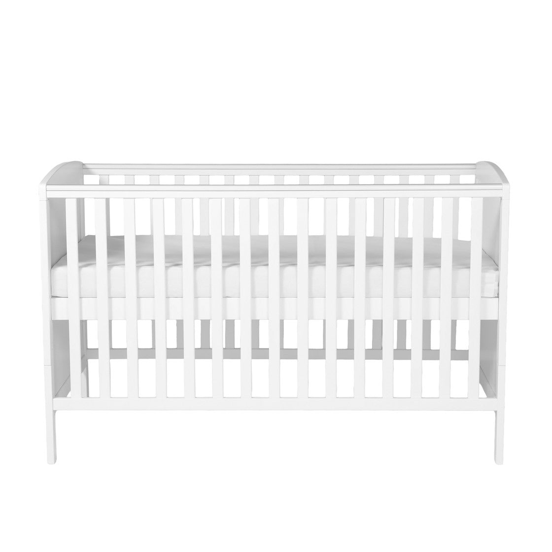 Bebe & Beyond Dreamer Cot Bed, Wardrobe & Changer Three Piece Nursery Furniture Set - White