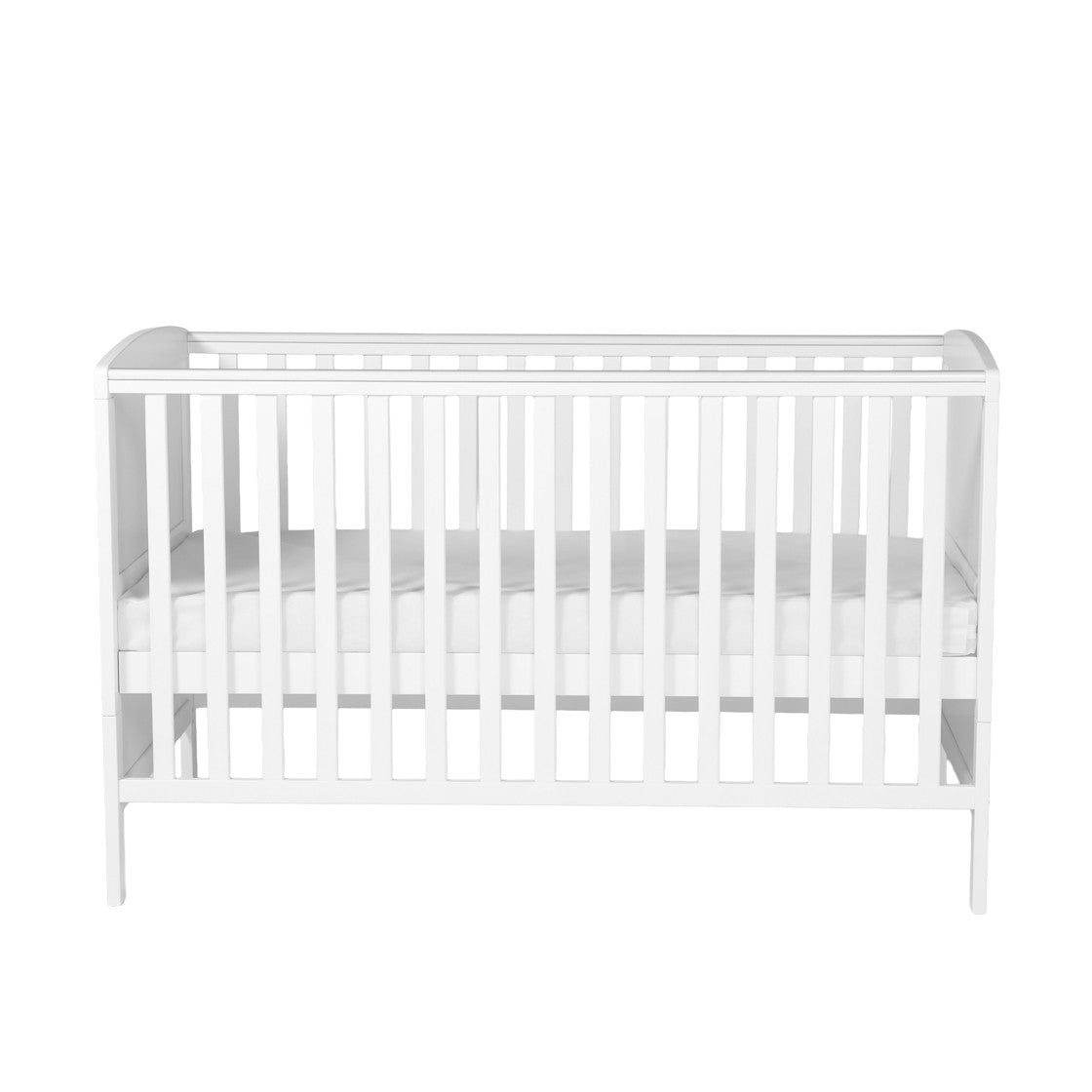 Bebe & Beyond Dreamer Cot Bed, Wardrobe & Changer Three Piece Nursery Furniture Set - White
