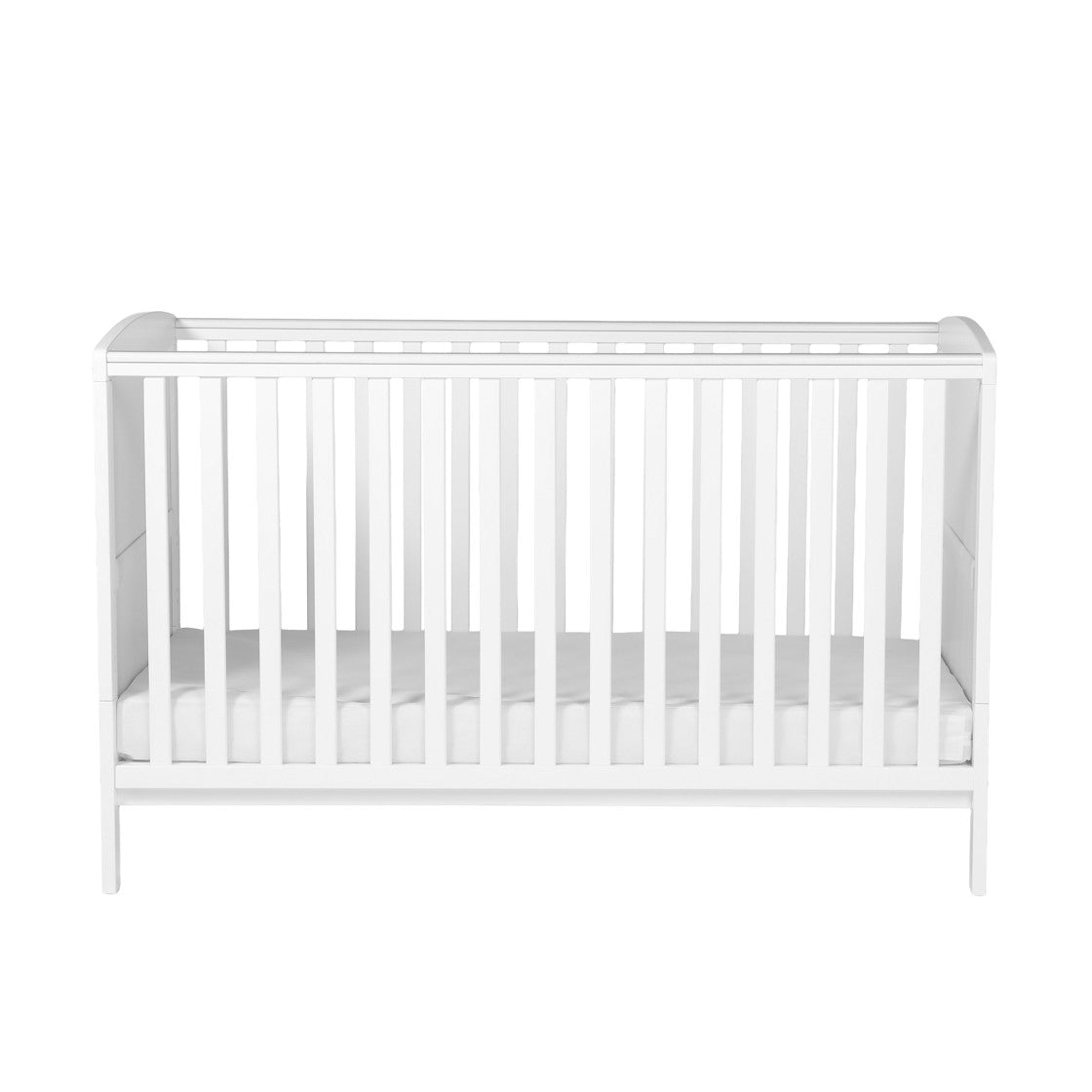 Bebe & Beyond Dreamer Cot Bed, Wardrobe & Changer Three Piece Nursery Furniture Set - White