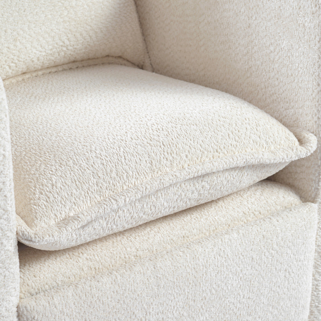 Bebe & Beyond Nestler 360 Reclining Nursing Chair - Off White Boucle