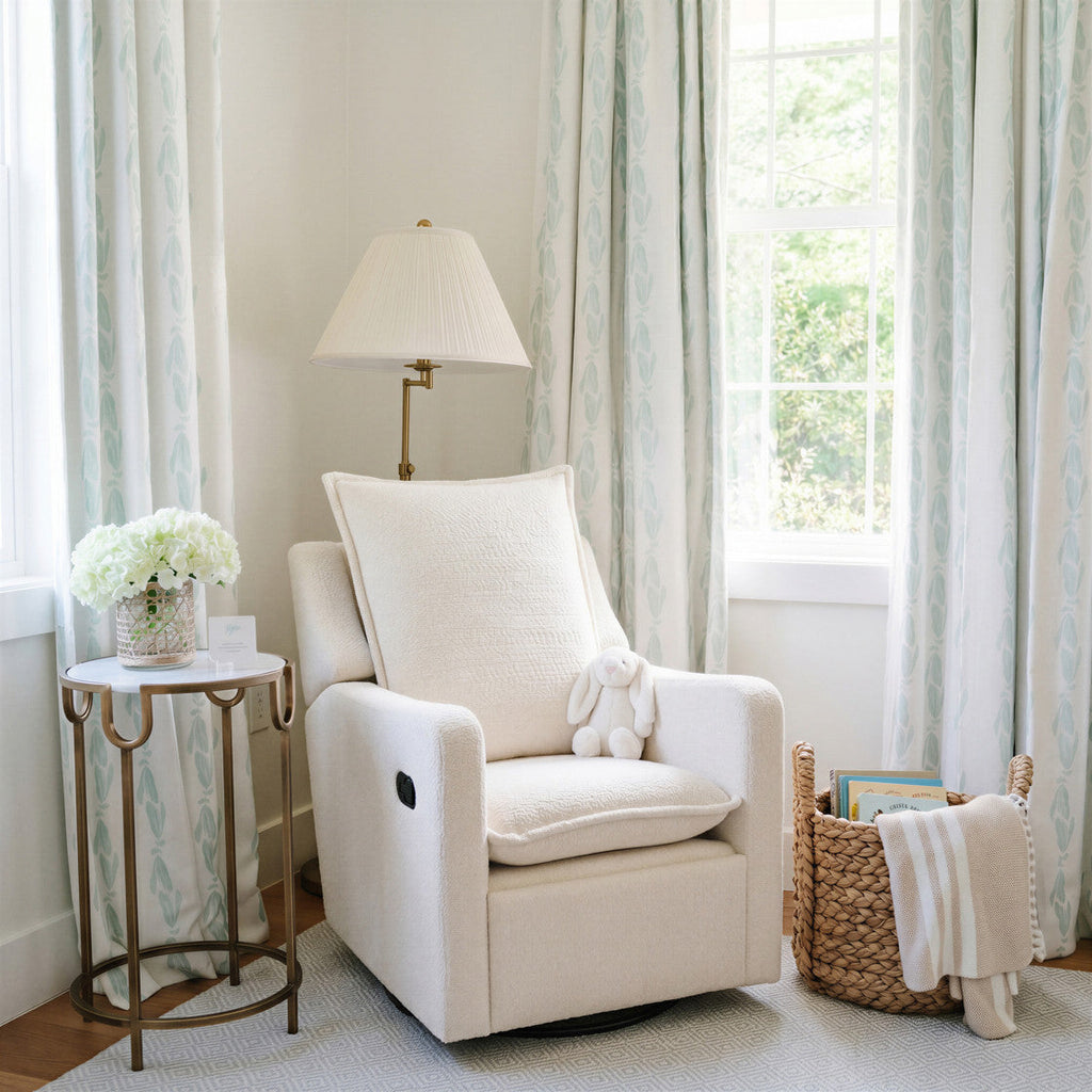 Bebe & Beyond Nestler 360 Reclining Nursing Chair - Off White Boucle