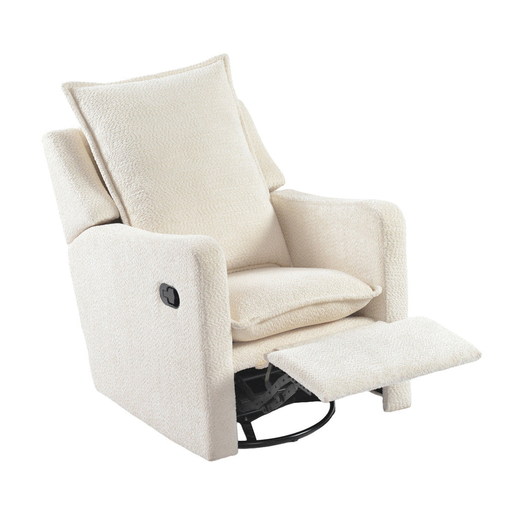 Bebe & Beyond Nestler 360 Reclining Nursing Chair - Off White Boucle