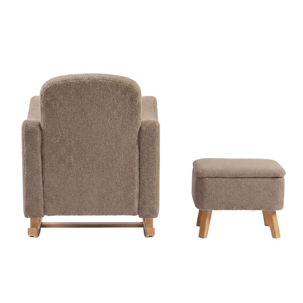 Bebe & Beyond Soother Nursing Chair & Stool - Biscuit Ted
