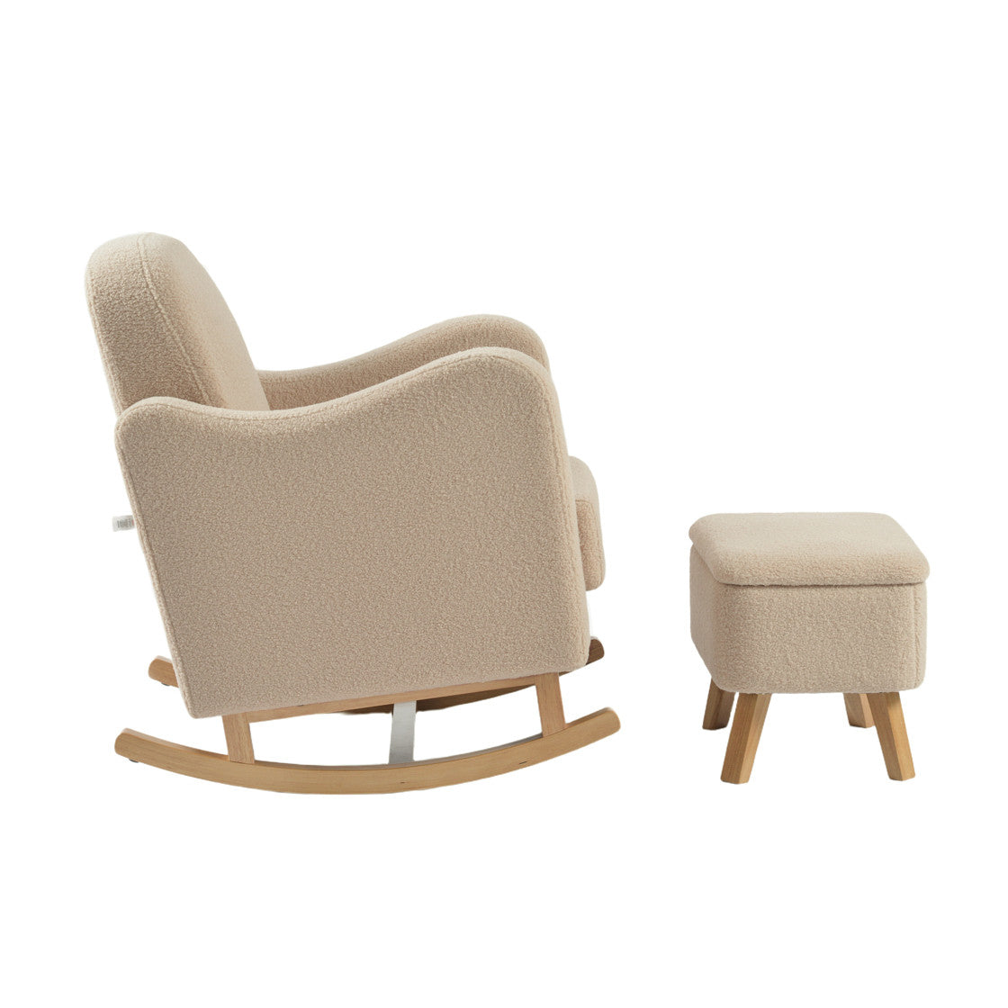 Bebe & Beyond Soother Nursing Chair & Stool - Oat Ted