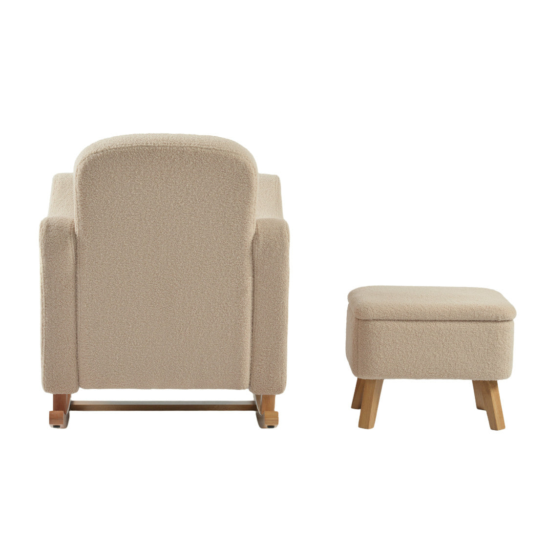Bebe & Beyond Soother Nursing Chair & Stool - Oat Ted
