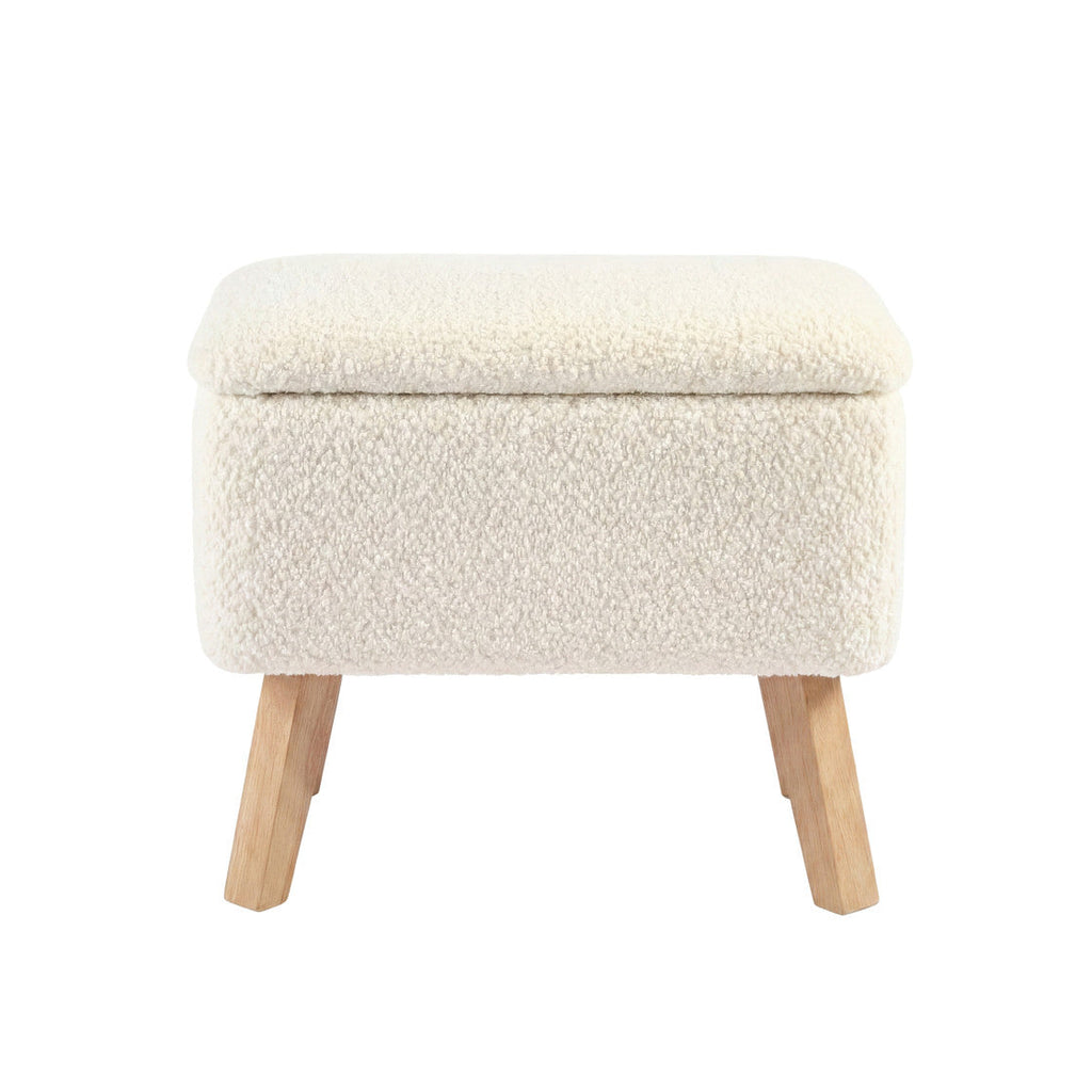 Bebe & Beyond Soother Nursing Chair & Stool - Off White Boucle