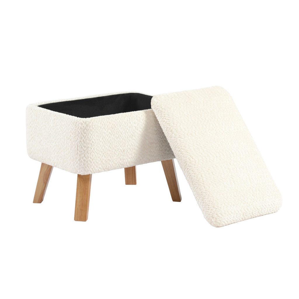 Bebe & Beyond Soother Nursing Chair & Stool - Off White Boucle