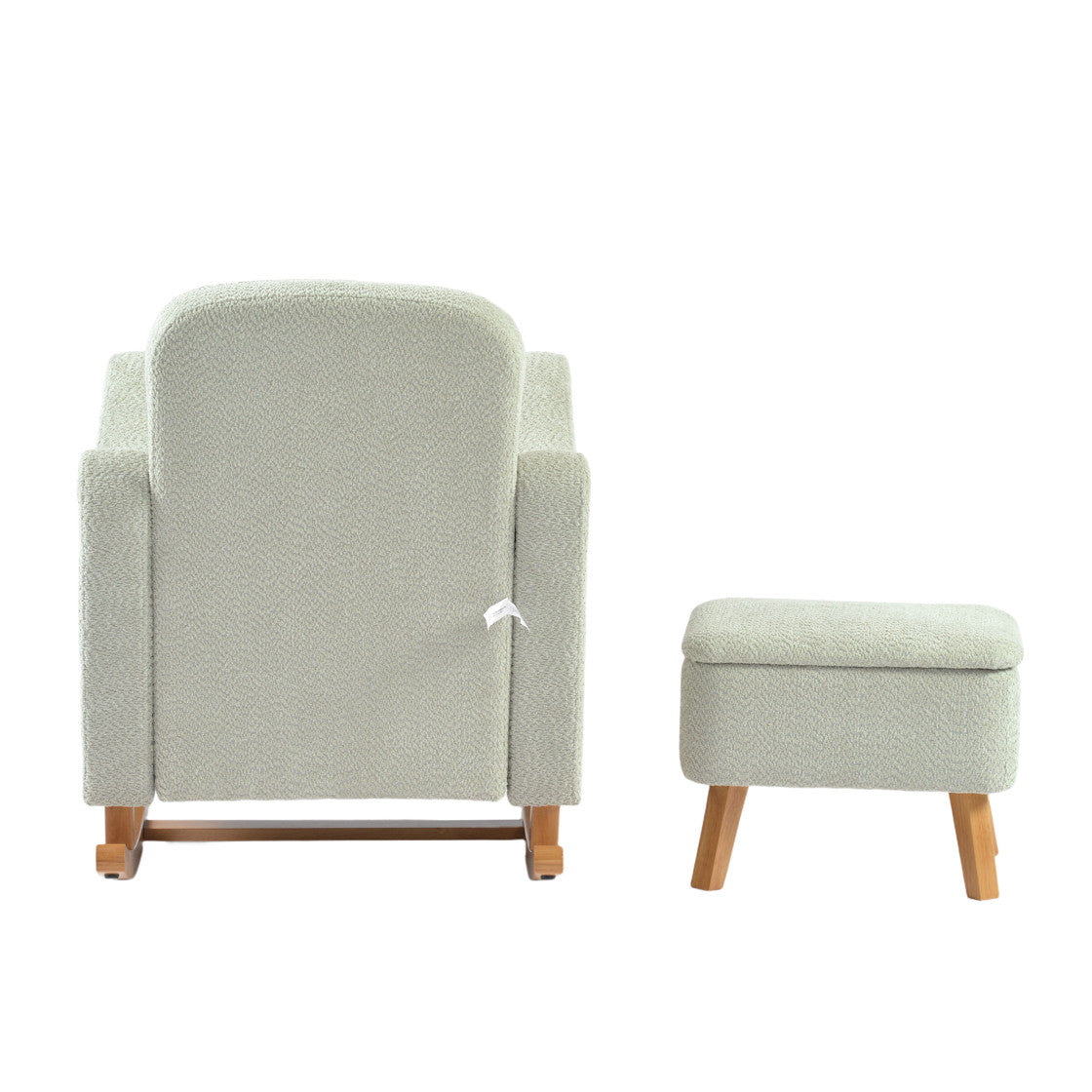 Bebe & Beyond Soother Nursing Chair & Stool - Sage Boucle - Nursing Chair
