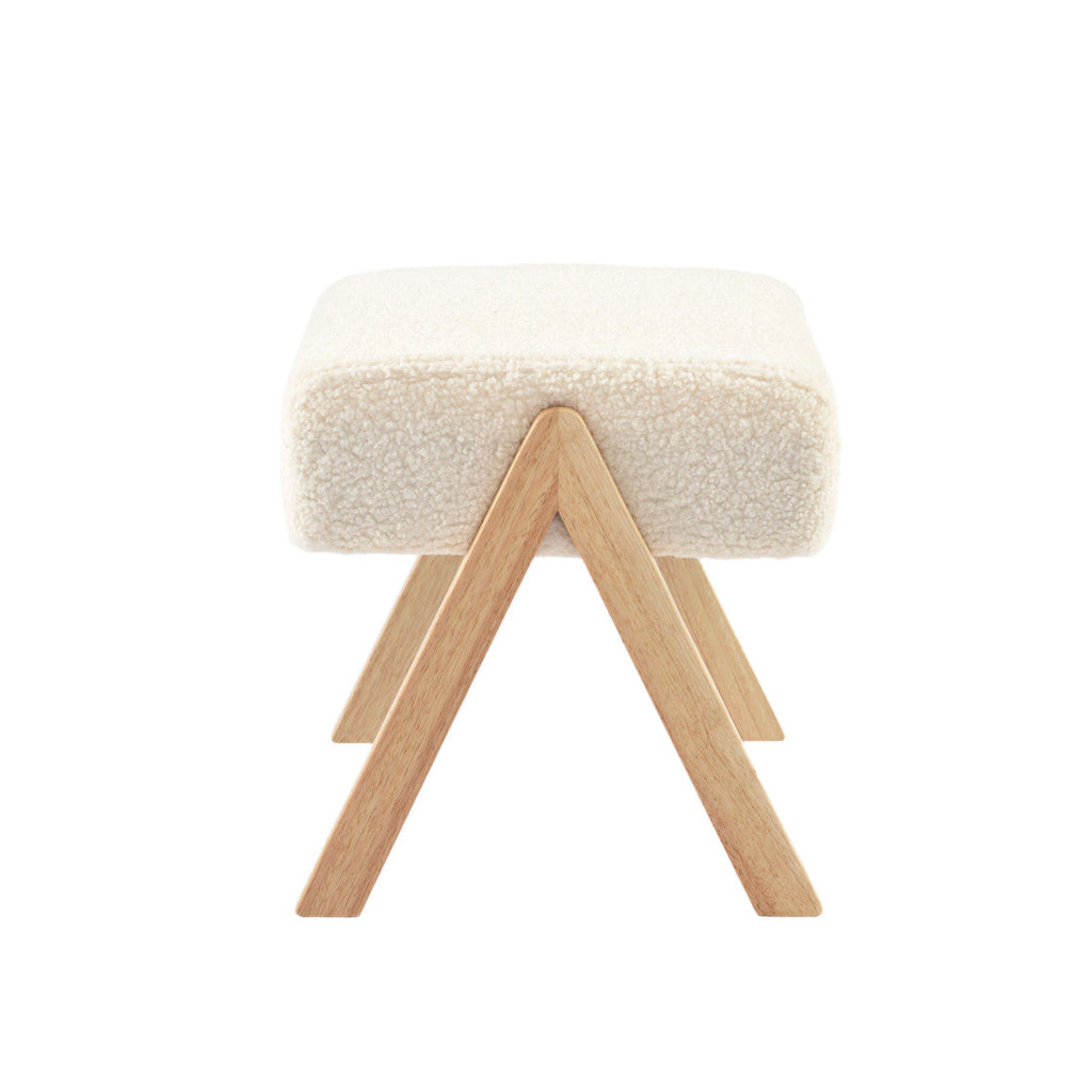 Bebe & Beyond Storyteller Nursing Chair & Stool - Off White Ted - Nursing Chair