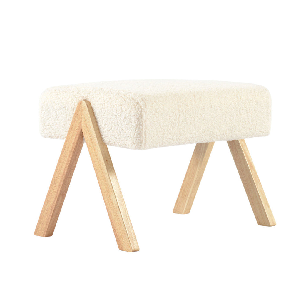 Bebe & Beyond Storyteller Nursing Chair & Stool - Off White Ted - Nursing Chair