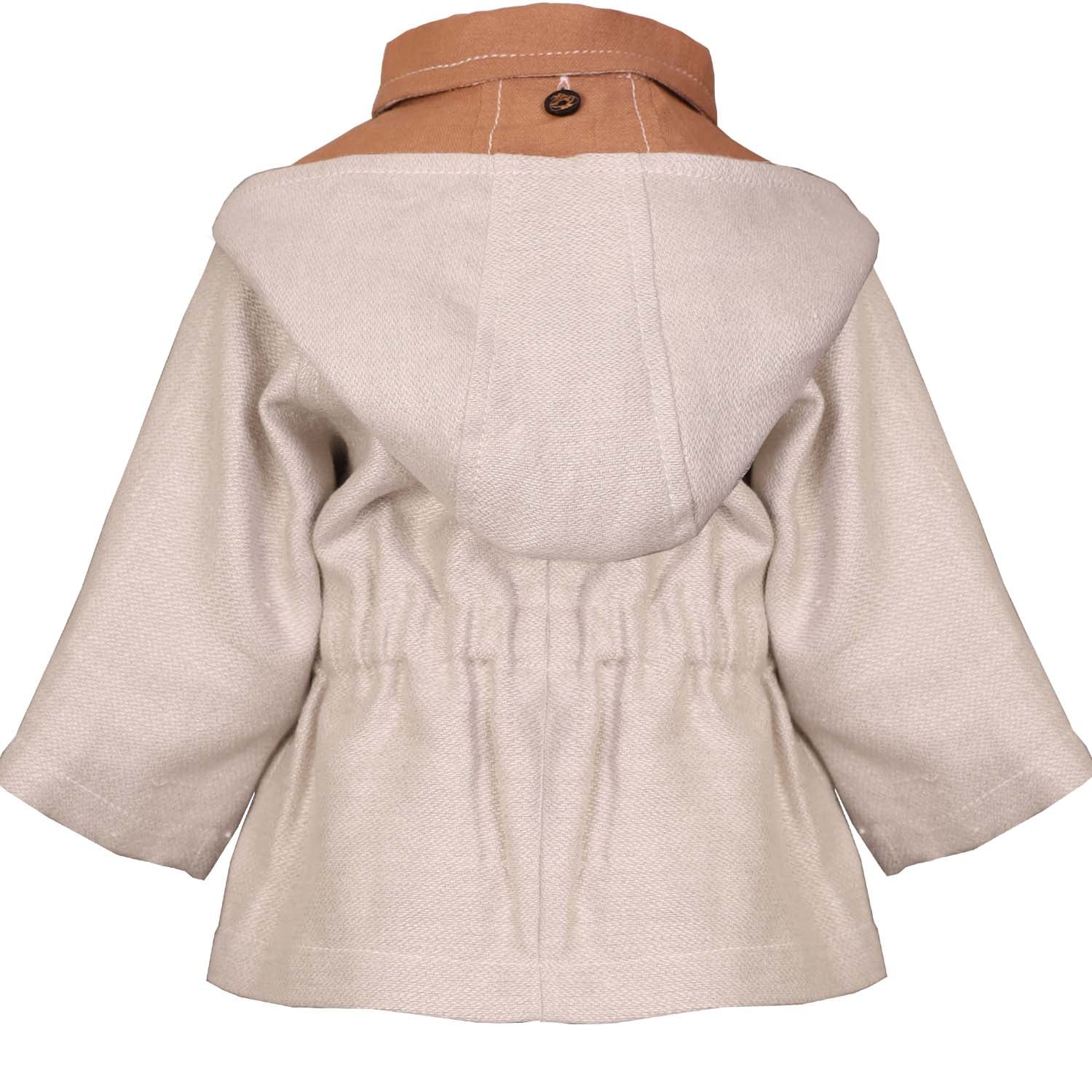 Beige Baby Jacket with Hood - Jacket