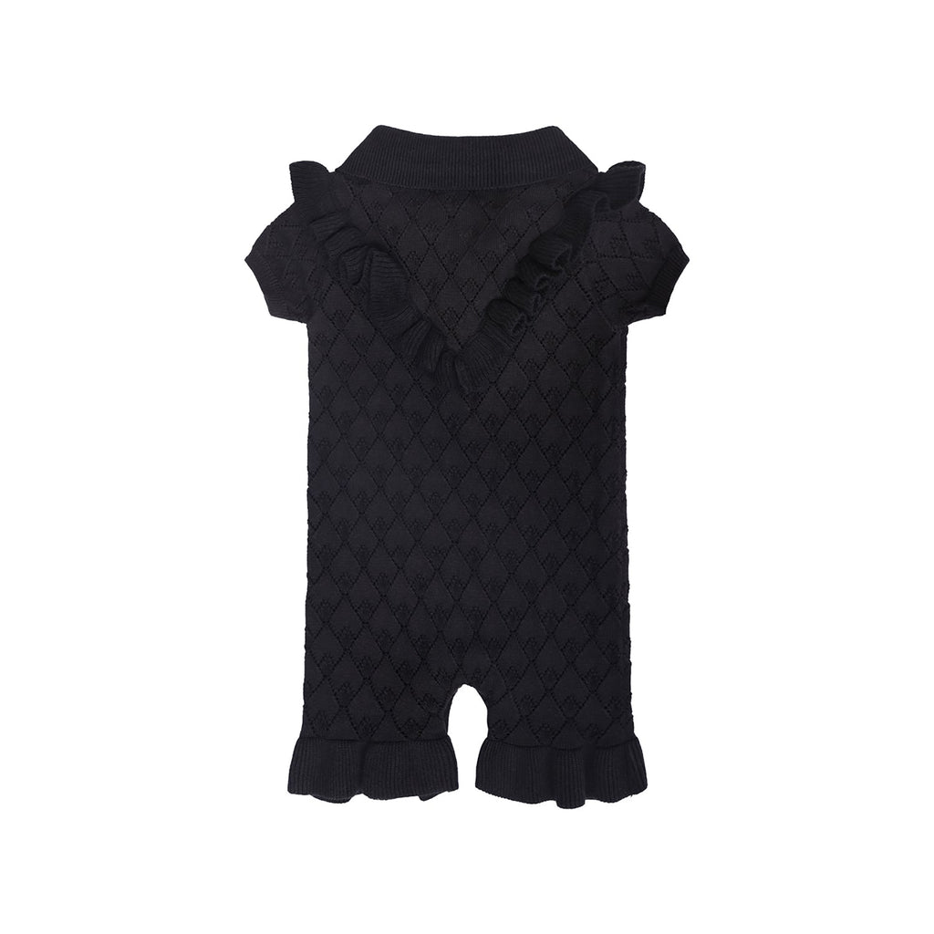 Black Baby Knitted Onesie - Bodysuit