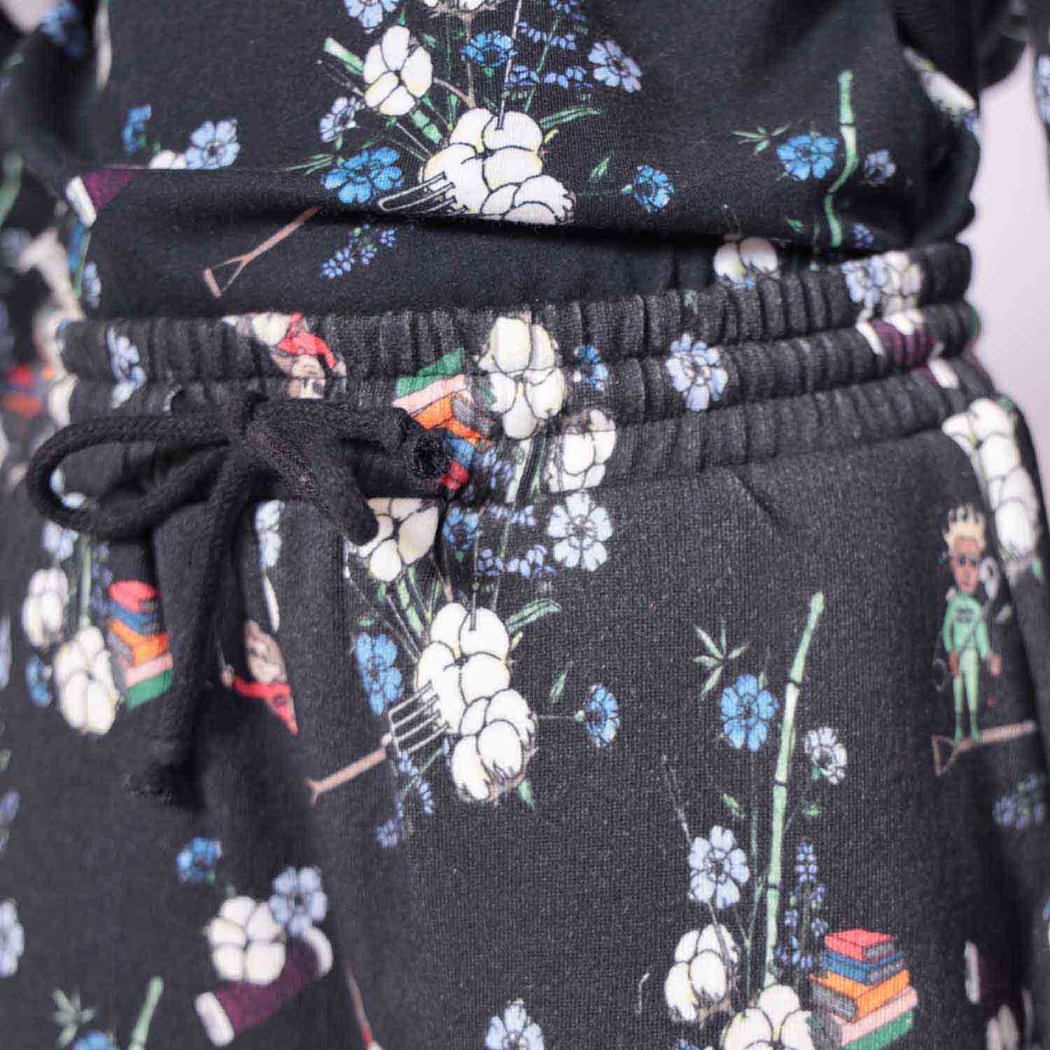 Black Floral Baby Pants - Pants