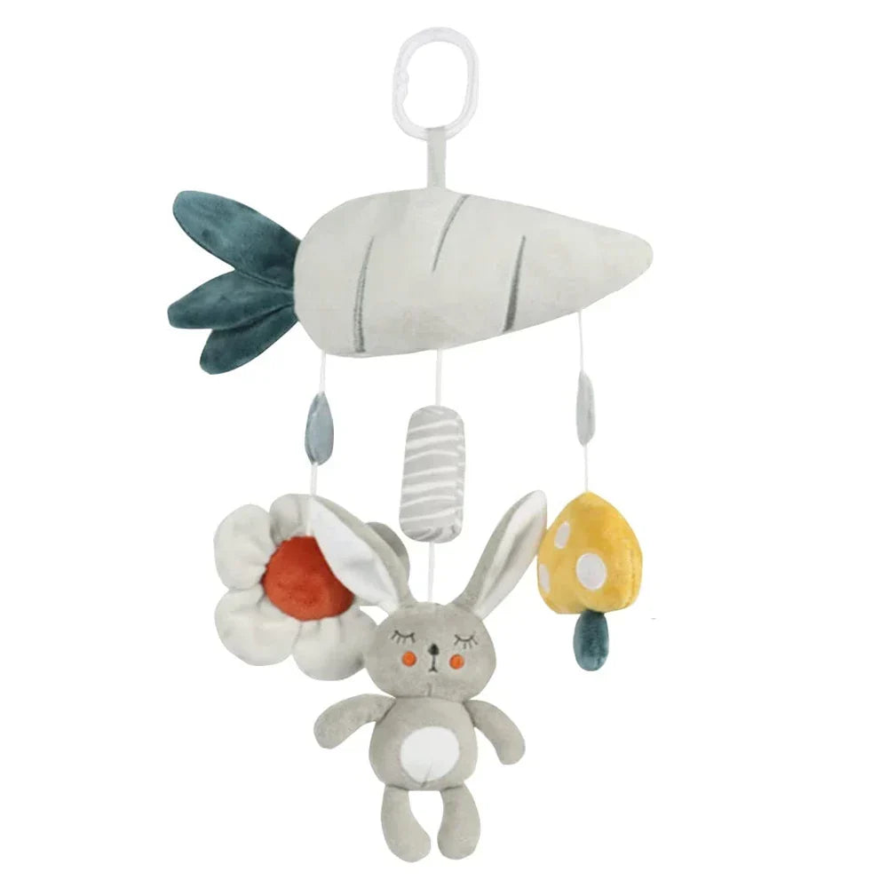 Newborns Spiral Hanging Activity Stroller Toy Baby Carseat Toy Black & White Lion Koala Rattle for Crib Mobile Sensory