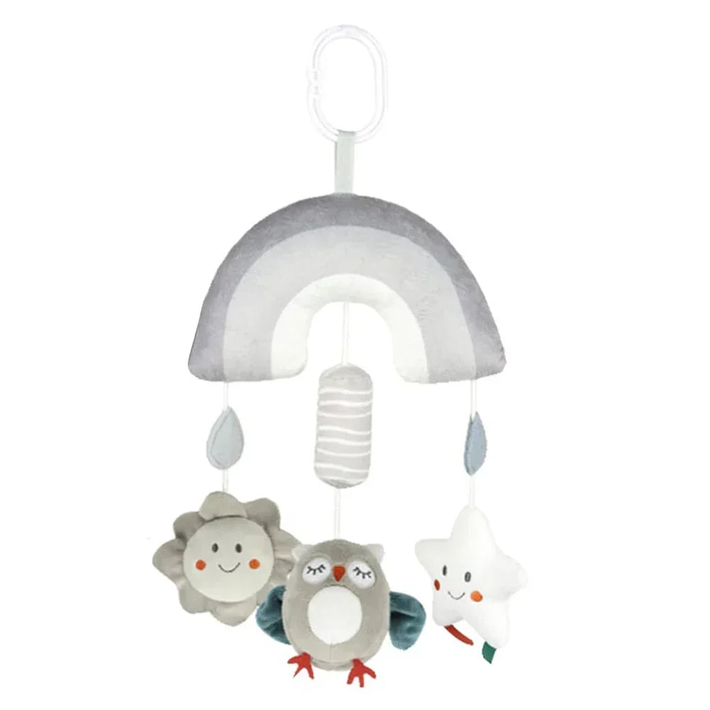 Newborns Spiral Hanging Activity Stroller Toy Baby Carseat Toy Black & White Lion Koala Rattle for Crib Mobile Sensory