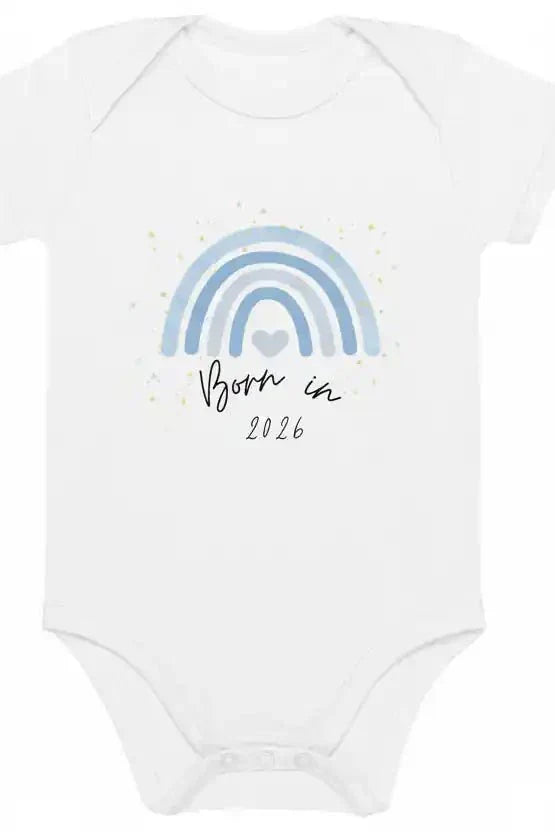 Born in 2026 Blue Personalised Bodysuit - Bodysuits