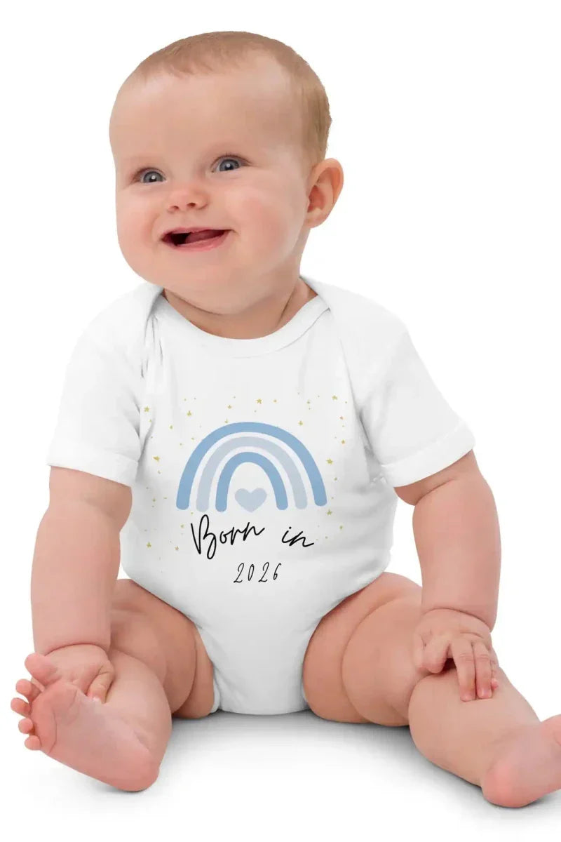 Born in 2026 Blue Personalised Bodysuit - Bodysuits
