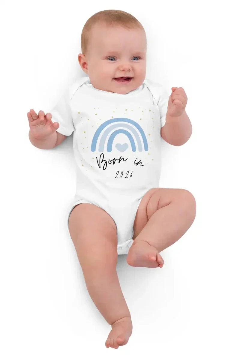 Born in 2026 Blue Personalised Bodysuit - Bodysuits