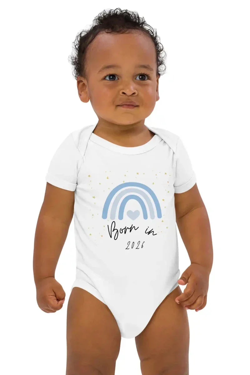 Born in 2026 Blue Personalised Bodysuit - Bodysuits