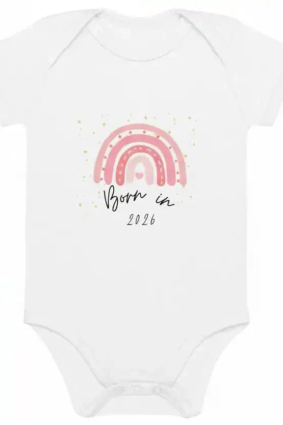 Born in 2026 Pink Personalised Bodysuit - Bodysuits